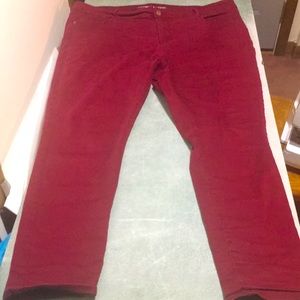 Red rockstar jeans